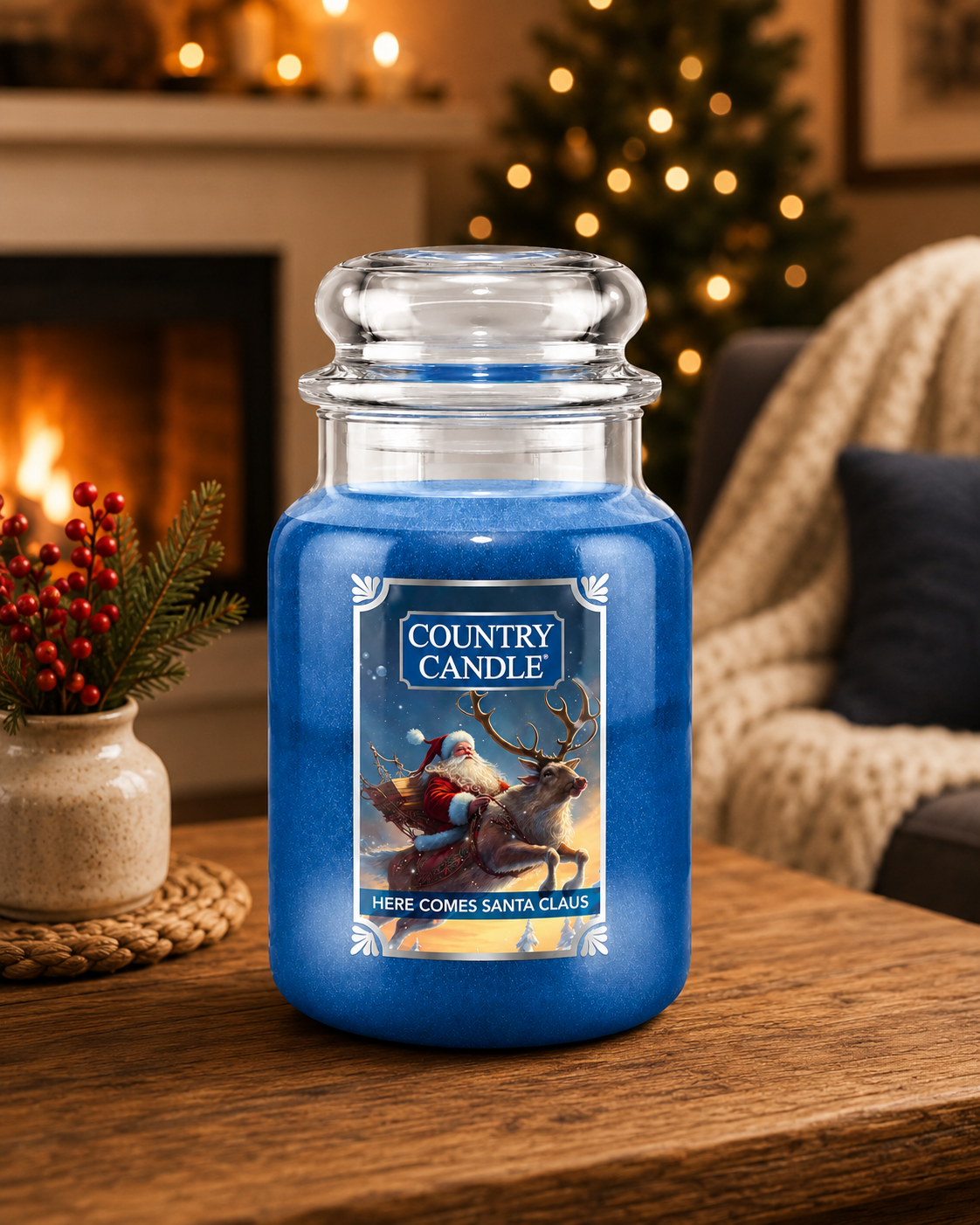 בושם COUNTRY CANDLE - HERE COMES SANTA CLAUS
